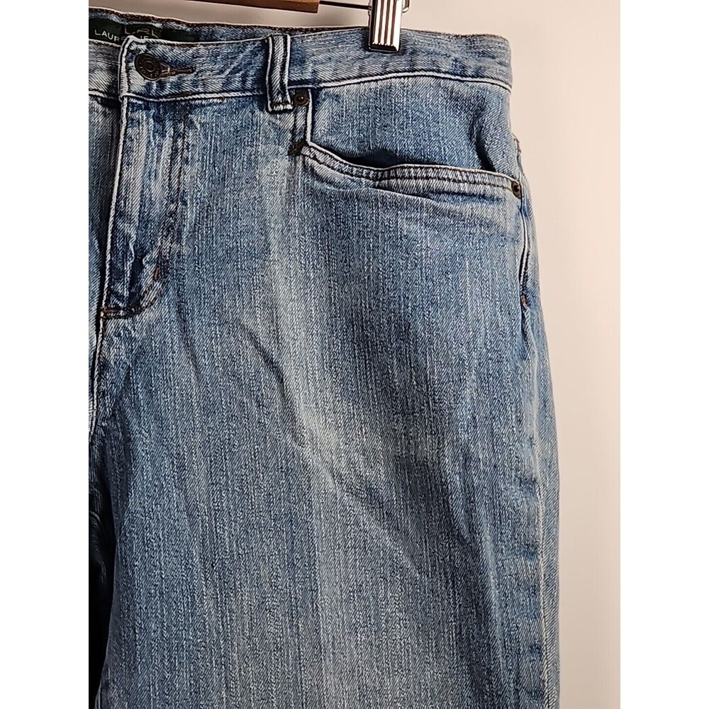 Lauren Jeans Co Cropped Light Wash Denim Womens Capri Size 12 LRL Ralph Lauren - Picture 3 of 11